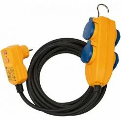 BRENNENSTUHL Schutzadapterleitung FI IP54 Mit Powerblock 10m Schwarz H07RN-F 3G1.5