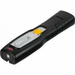 Brennenstuhl LED Akku-Handleuchte HL 200 A, Knickbarer Haltefuß, Einklappbarer Haken, Inkl. USB-Kabel Handleuchte