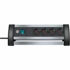 Brennenstuhl Alu-Office-Line Steckdosenleiste 4-fach 1,8m H05VV-F 3G1,5 - 1394000414