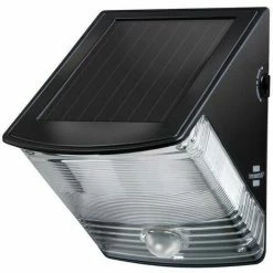 Brennenstuhl Solar LED-Wandleuchte SOL 04 Plus IP44 Mit Infrarot-Bewegungsmelder 2xLED 0,5W 85lm Farbe Schwarz - 1170970
