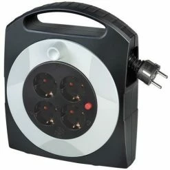 Brennenstuhl Primera-Line Kabelbox 4-fach Schwarz/lichtgrau 10m H05VV-F 3G1,5 - 1095450