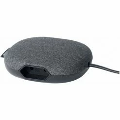 BRENNENSTUHL Estilo Ladestation Mit Textiloberfläche 1xEurosteckdose Und 2xUSB-Charger Schwarz/anthrazit