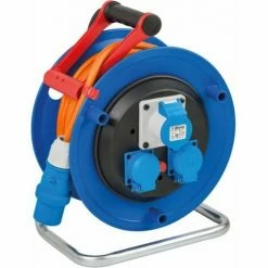 BRENNENSTUHL Camping-Kabeltrommel CEE 290 25m Orange Camping H07RN-F3G2,5 1xCEE230V/16A, 2xSchuko