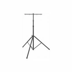 Brennenstuhl Bau Teleskop Stativ ST 301 Mit Querträger / Stativ Für Baustrahler, Inkl. Trägerteil Für 2 Strahler, Stufenlos Höhenverstellbar Von 115 B