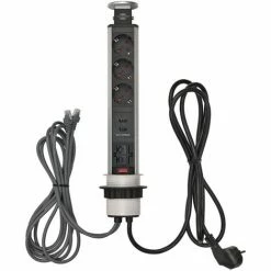 Steckdosenleiste 3-fach Tower Power 2 USB-Ladebuchsen 2 M Brennenstuhl