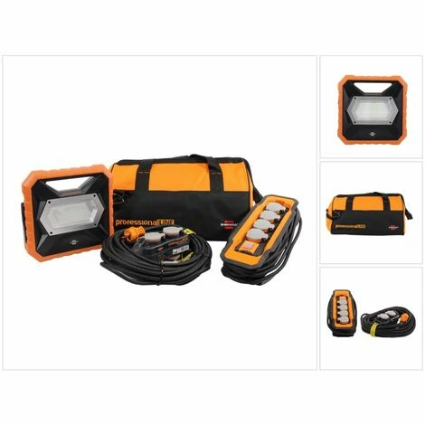 Brennenstuhl professionalLINE Industriemontage Set Mobiler Akku LED Strahler X 4000 MA + Powerblock mit Verlängerungskabel + Steckdosenblock mit Schalter + Tasche ( 9171990000 ) Brennenstuhl ProfessionalLINE Industriemontage Set Mobiler Akku LED Strahler X 4000 MA + Powerblock Mit Verlängerungskabel + Steckdosenblock Mit Schalter + Tasche ( 9171990000 ) -BRENNENSTUHL Shop 49700267 1