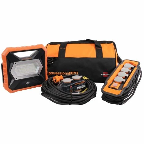 Brennenstuhl professionalLINE Industriemontage Set Mobiler Akku LED Strahler X 4000 MA + Powerblock mit Verlängerungskabel + Steckdosenblock mit Schalter + Tasche ( 9171990000 ) Brennenstuhl ProfessionalLINE Industriemontage Set Mobiler Akku LED Strahler X 4000 MA + Powerblock Mit Verlängerungskabel + Steckdosenblock Mit Schalter + Tasche ( 9171990000 ) -BRENNENSTUHL Shop 49700267 2