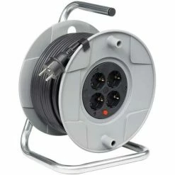 Brennenstuhl BAT Kabeltrommel 25m AK 260 Verlängerung Mehrfachsteckdosen Weiß