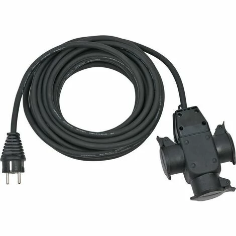 Brennenstuhl Baustellen-Verlängerungskabel 10m H07RN-F3G2,5 schwarz mit 3-fach Gummikupplung IP44 - 1166810301 Brennenstuhl Baustellen-Verlängerungskabel 10m H07RN-F3G2,5 Schwarz Mit 3-fach Gummikupplung IP44 - 1166810301 -BRENNENSTUHL Shop 64712373 1