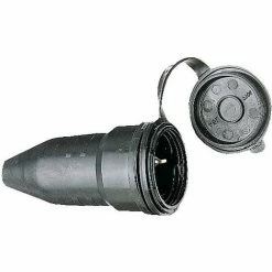 Brennenstuhl 1082050 Schutzkontaktkupplung Gummi 230 V Schwarz IP44
