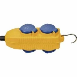 Brennenstuhl 1081070010 Steckdosenleiste Ohne Schalter Blau, Gelb